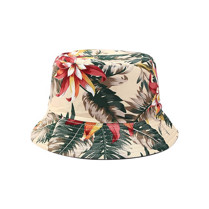 Pandaize Sombrero de cubo reversible con estampado unisex de doble cara 