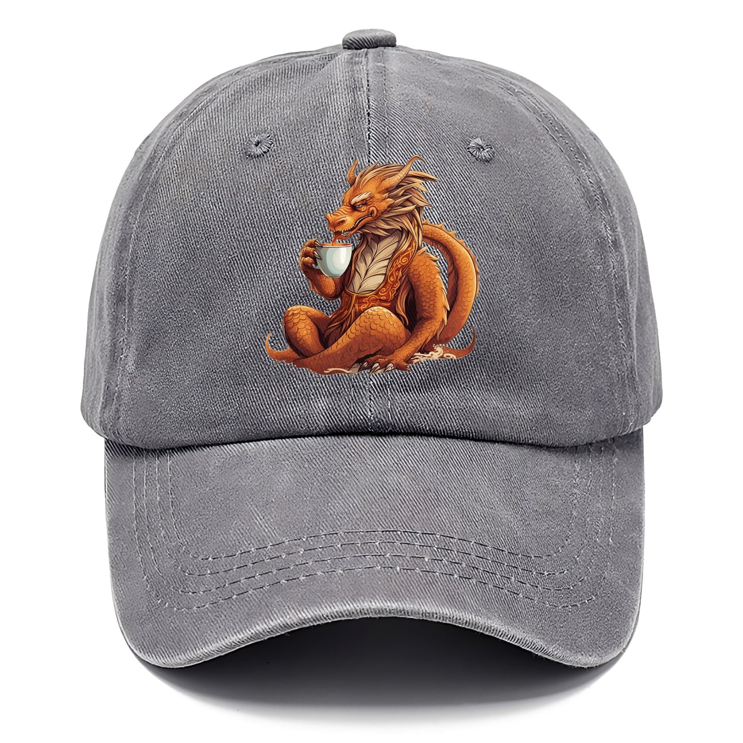 dragon drinking coffee Hat