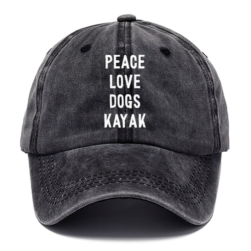 Peace Love Dog Kayak Classic Cap