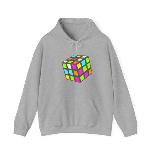 Retro 80s Rubik's Cube Hooded Sweatshirt