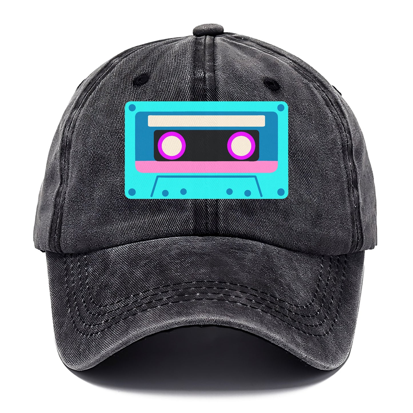 Retro 80s Cassette Blue Hat