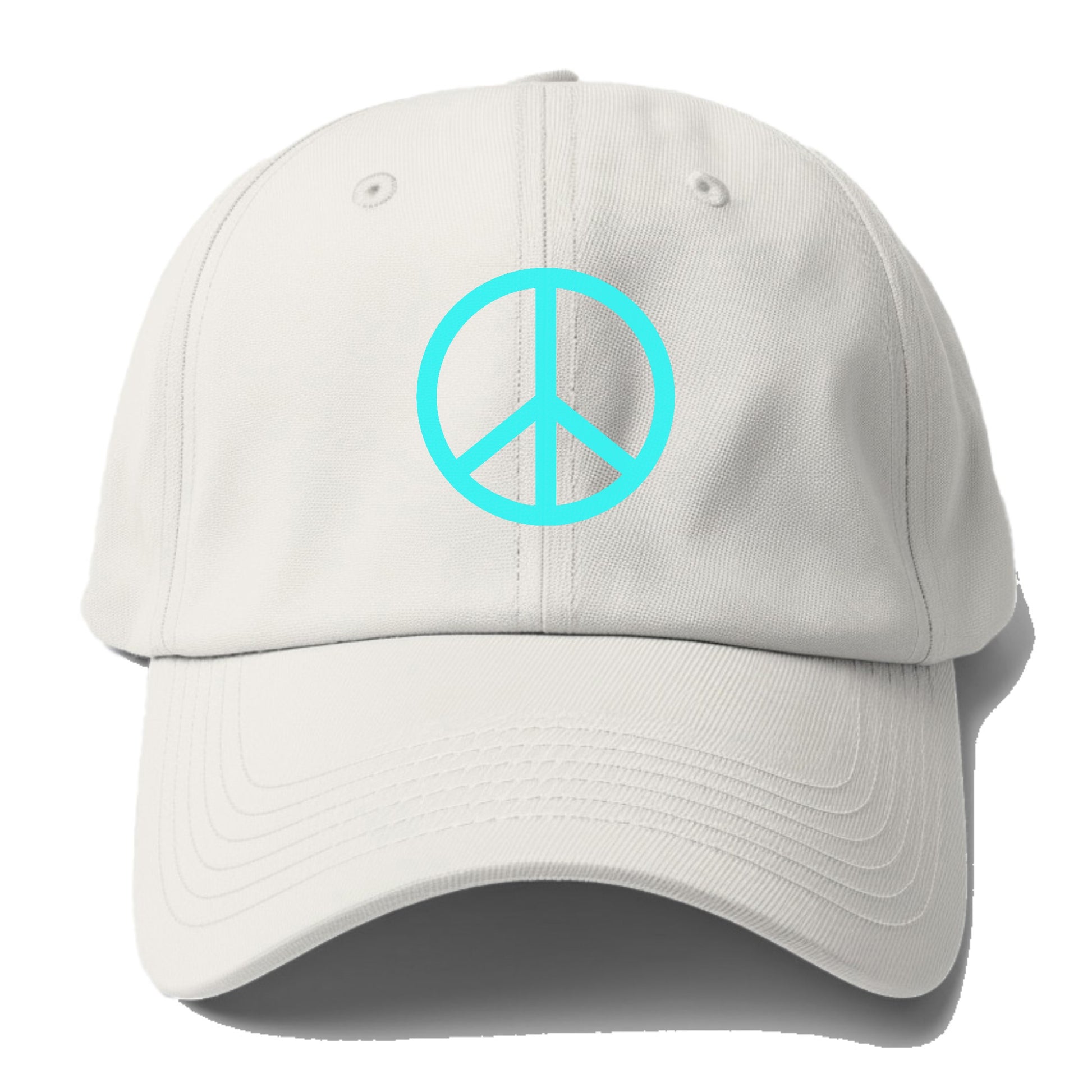 Retro 80s Peace Sign Blue Hat