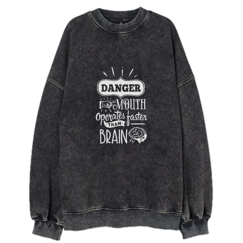 Danger Mouth Operates Faster Than Brain Vintage Sweatshirt