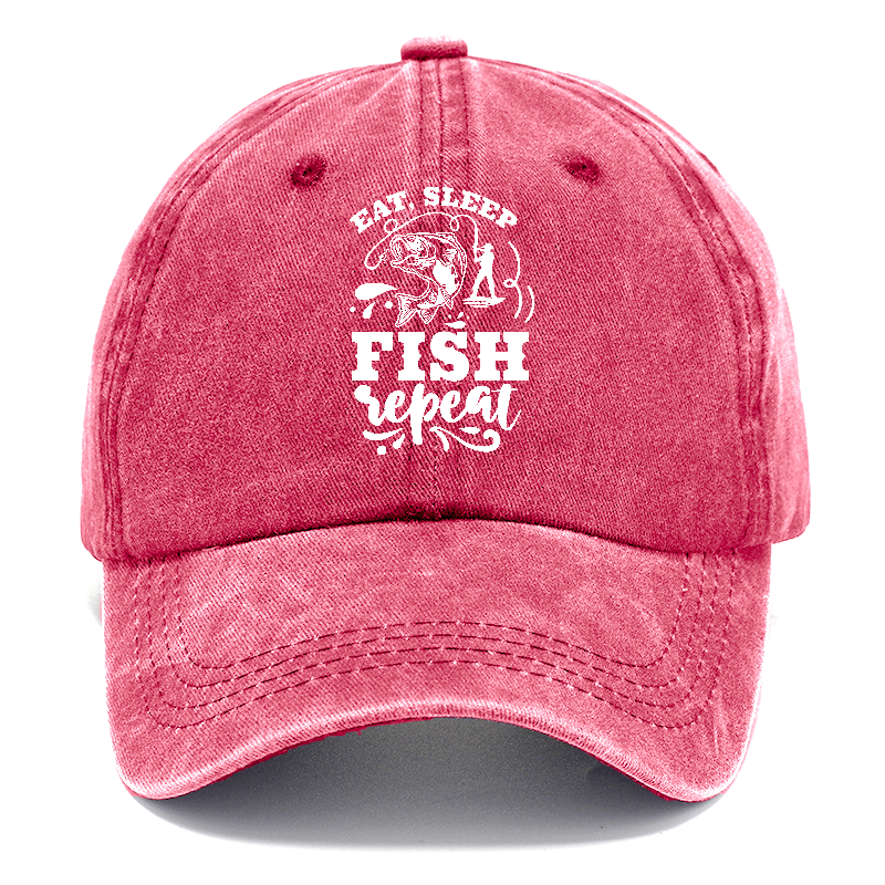 Eat sleep fish repeat Hat