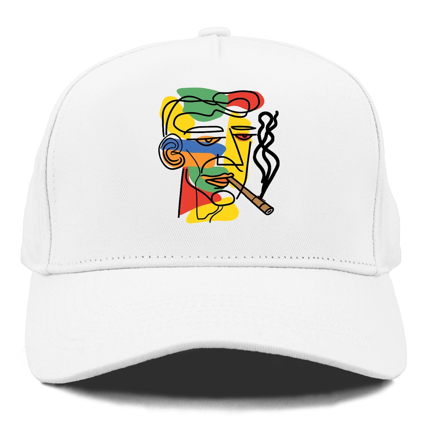 Smoky Vibes Abstract Line Art Hat