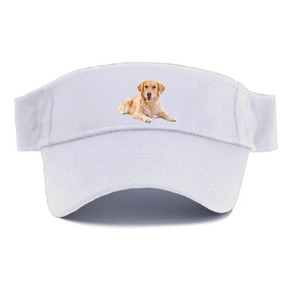 Golden Retriever laying down Hat