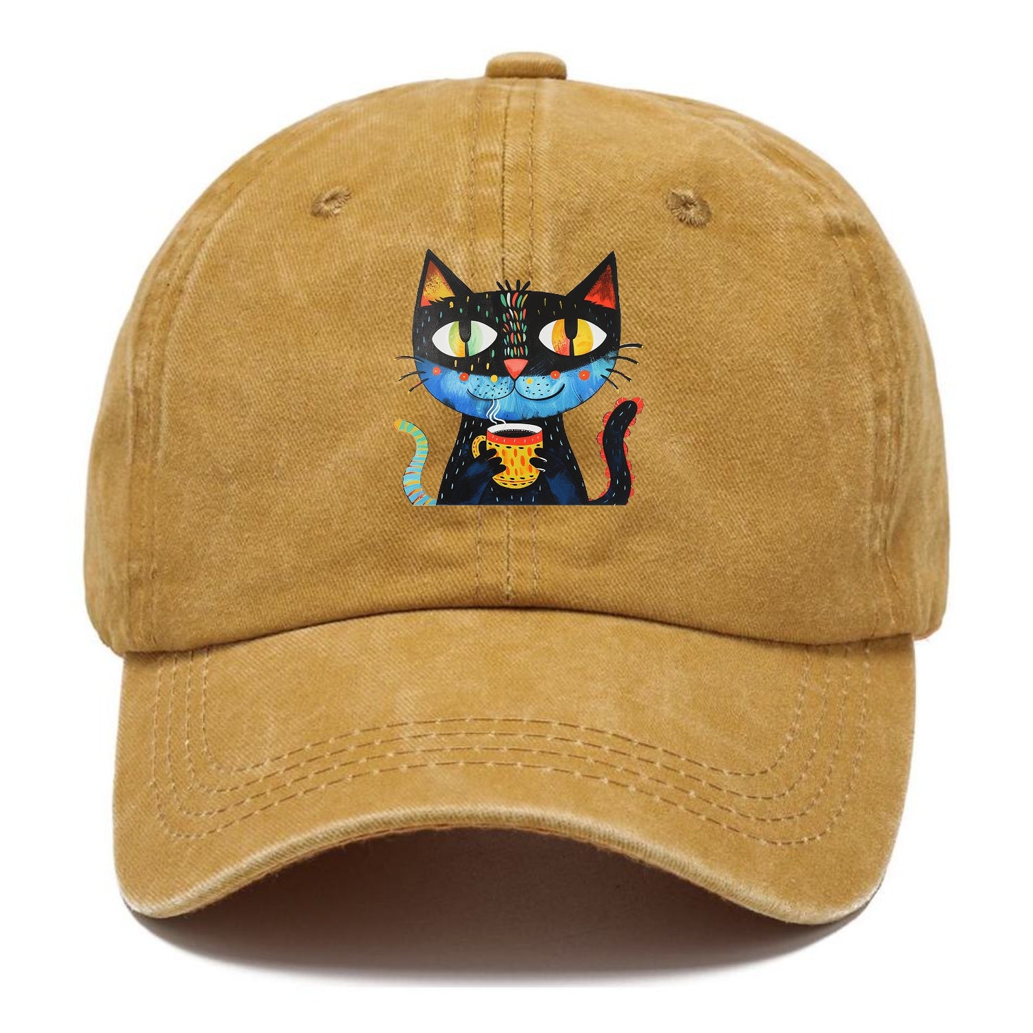 Coffee Cat Vibrant Mornings Hat