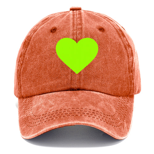 Retro 80s Heart Green Classic Cap