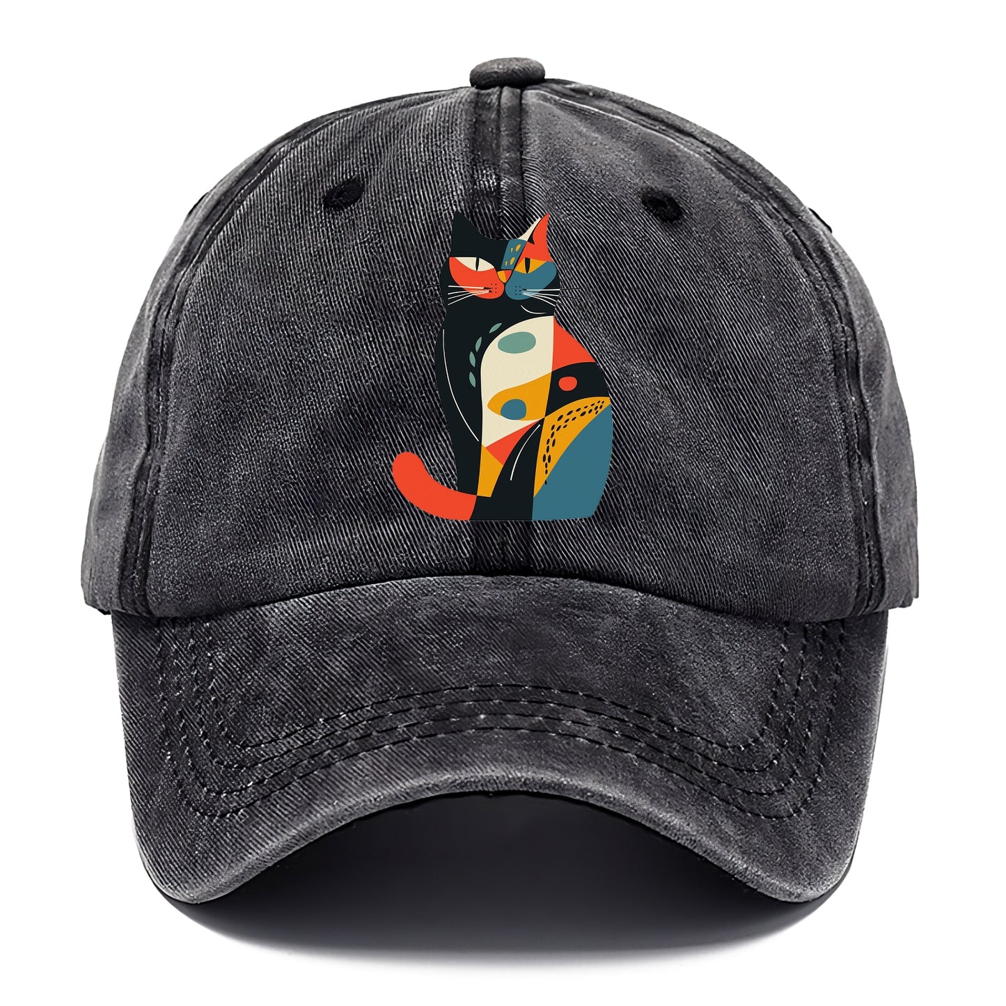 Abstract Elegance Colorful Cat Hat