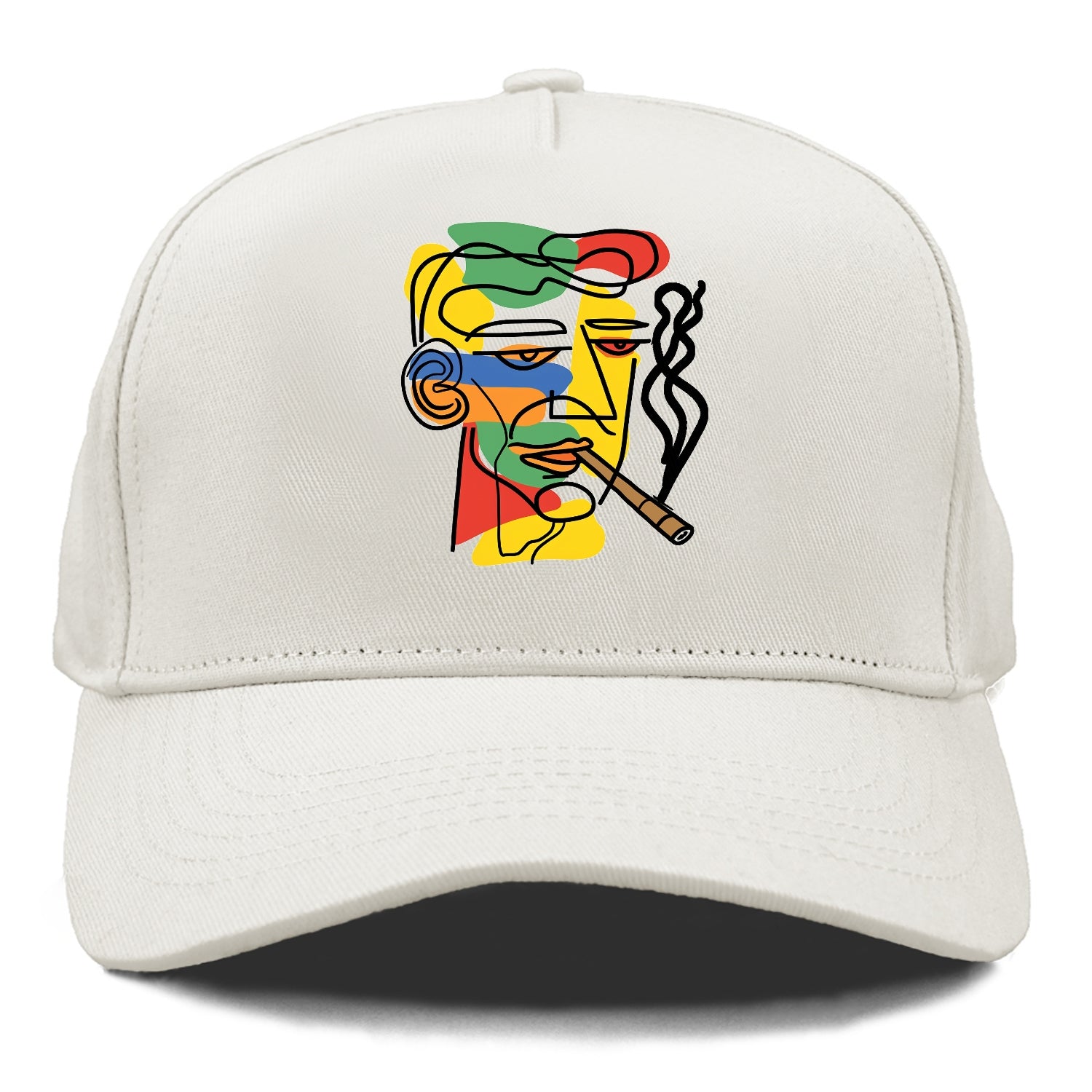 Smoky Vibes Abstract Line Art Hat