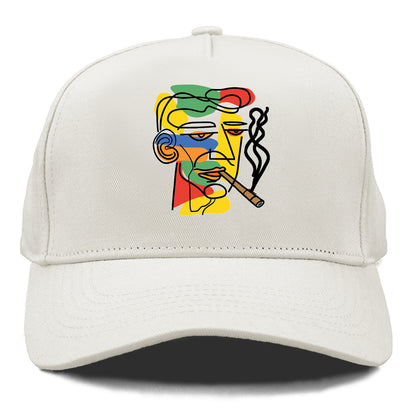 Smoky Vibes Abstract Line Art Hat