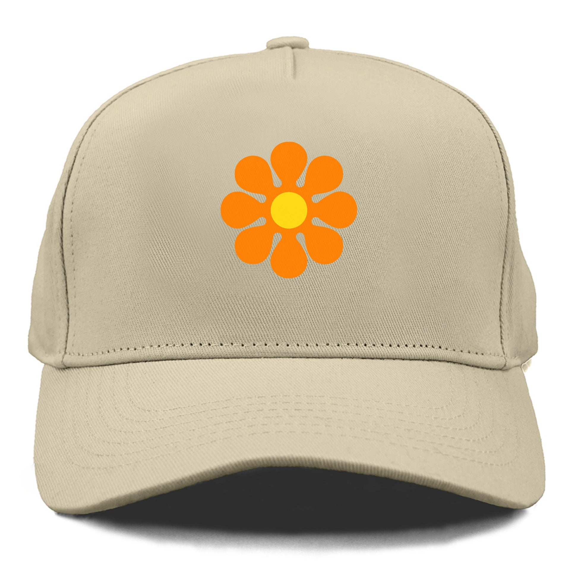 Retro 80s Flower Orange Hat