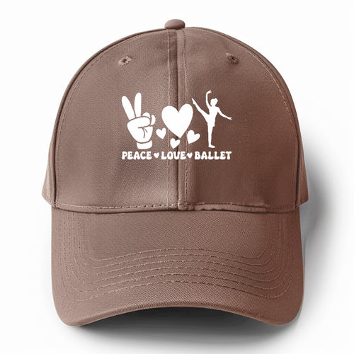 Peace Love Ballet Solid Color Baseball Cap