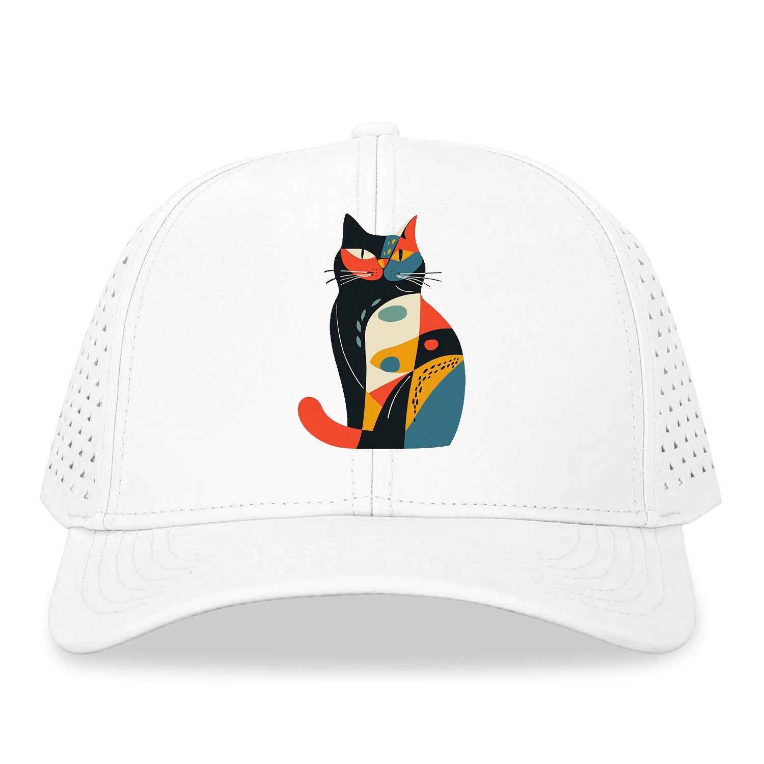 Abstract Elegance Colorful Cat Hat