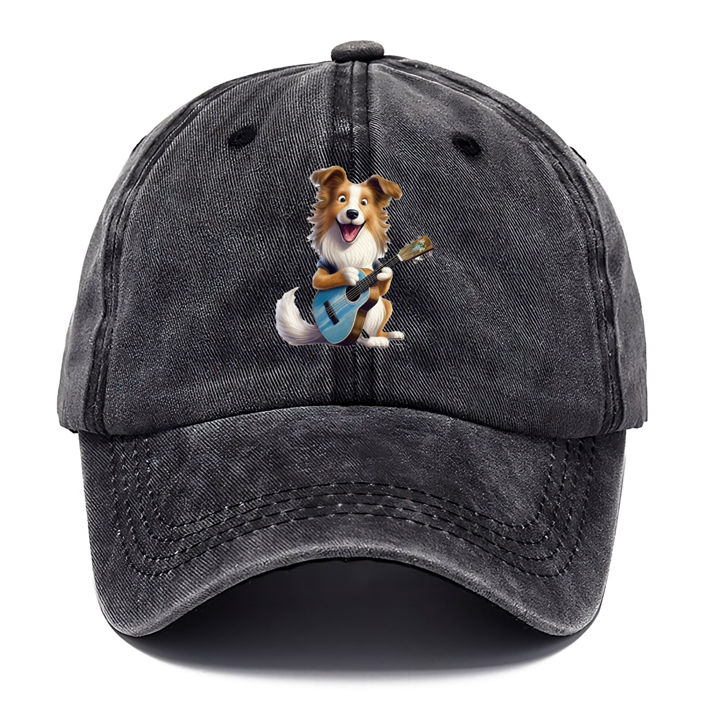 Shepherd Dog playing a guitar Hat