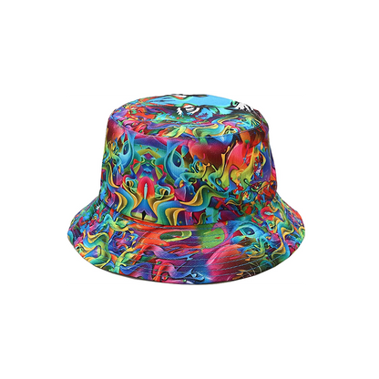 Pandaize Unisex Print Double-Side-Wear Reversible Bucket Hat