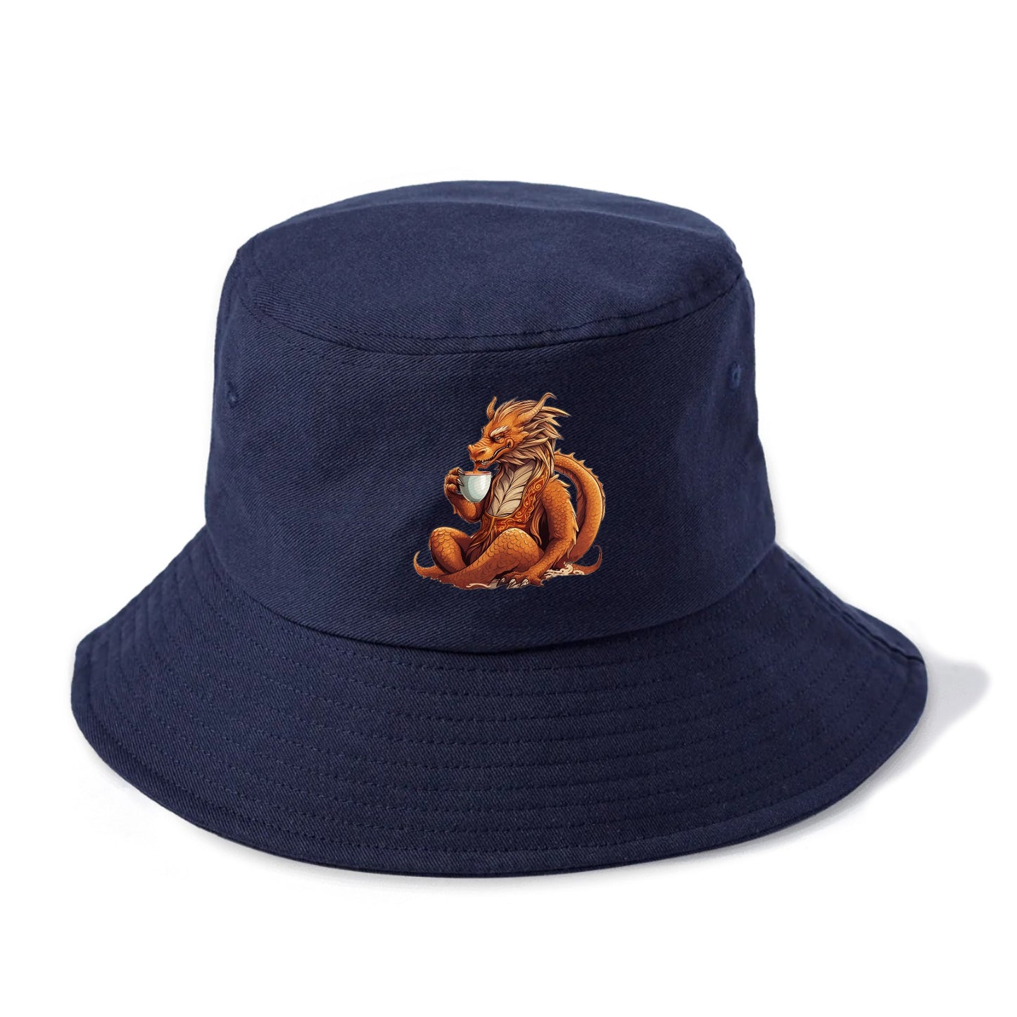 dragon drinking coffee Hat