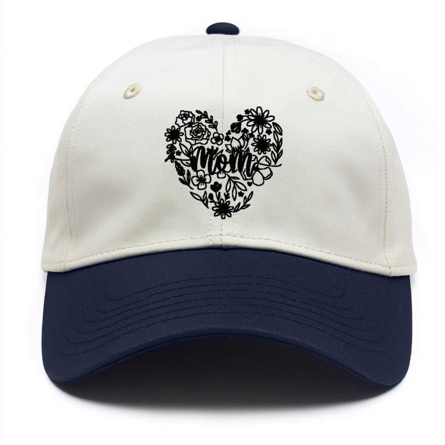 mom floral heart Hat