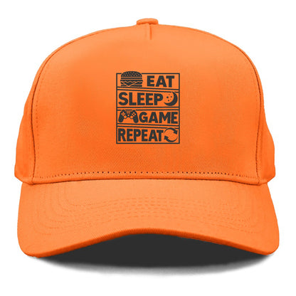 Eat Sleep Game Repeat Hat