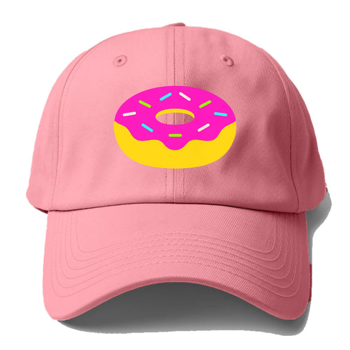 Retro 80s Donut Baseball Cap For Big Heads