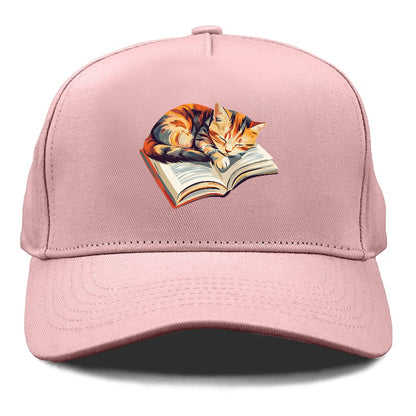 Cat Nap on Book Hat