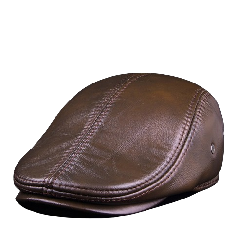 Pandaize Premium Full Grain Leather Hat with Hidden Ear Protection - G