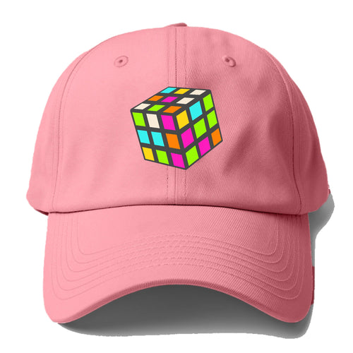 Retro 80s Rubik's Cube Baseball Cap For Big Heads