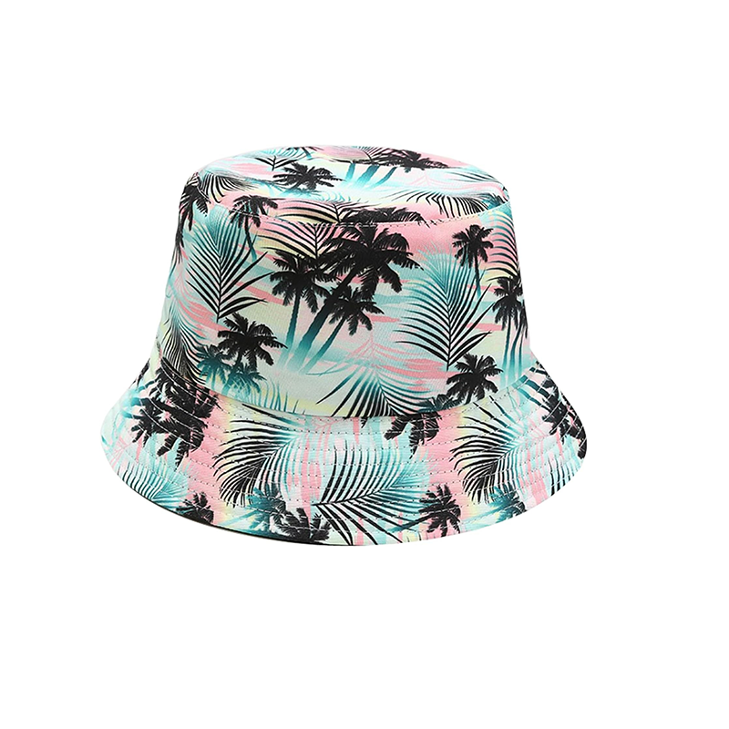 Pandaize Sombrero de cubo reversible con estampado unisex de doble cara 