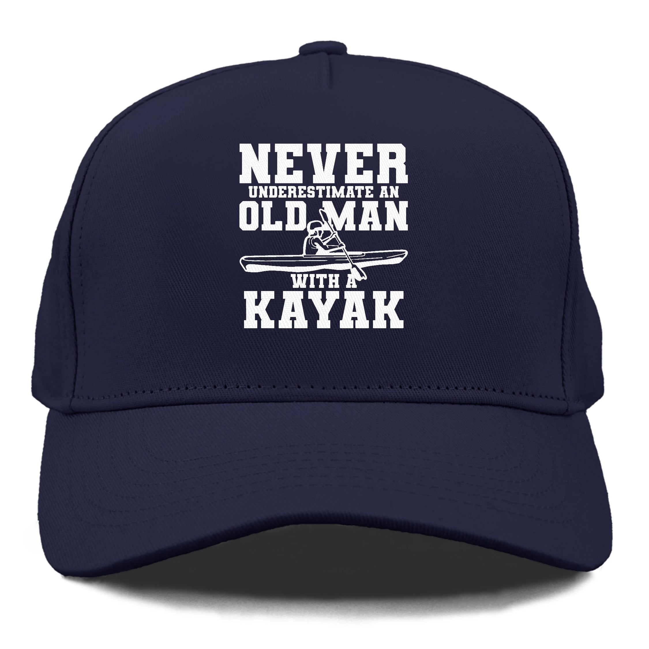 Never Underestimate An Old Man with A Kayak Vintage Baseball Cap Red