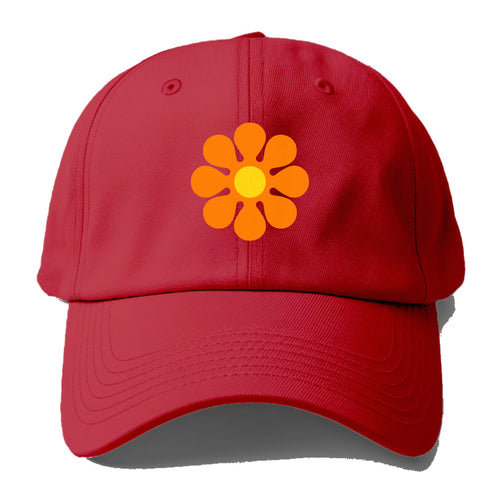 Retro 80s Flower Orange Baseball Cap