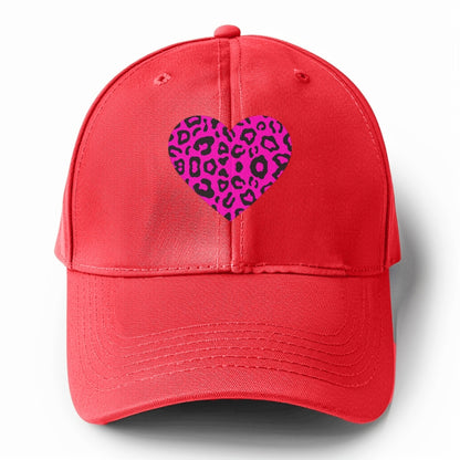 Retro 80s Heart Cheetah Print Hat