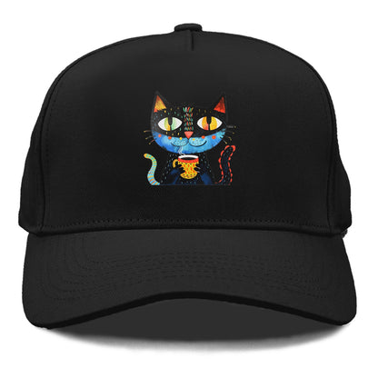 Coffee Cat Vibrant Mornings Hat