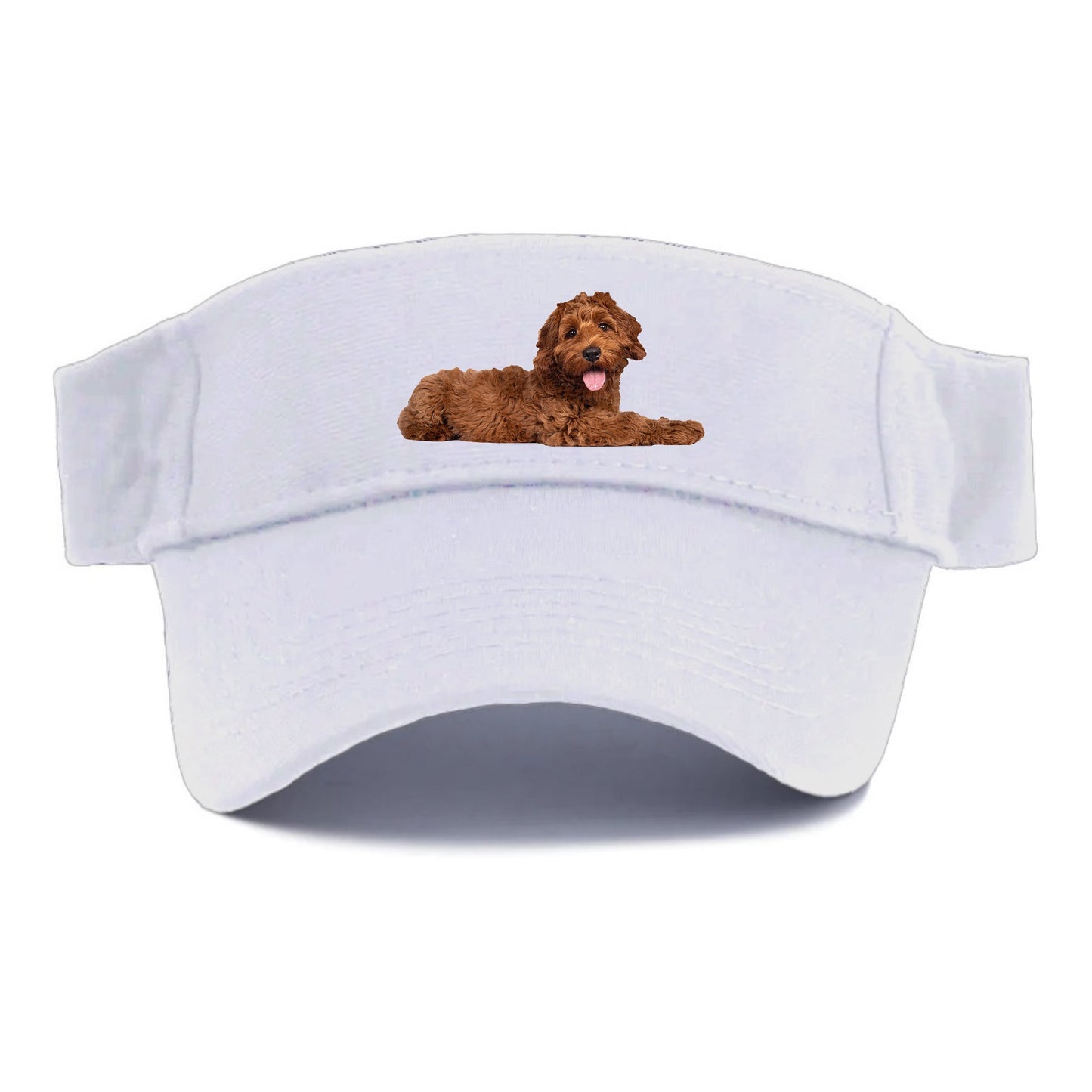 Labradoodle laying down Hat