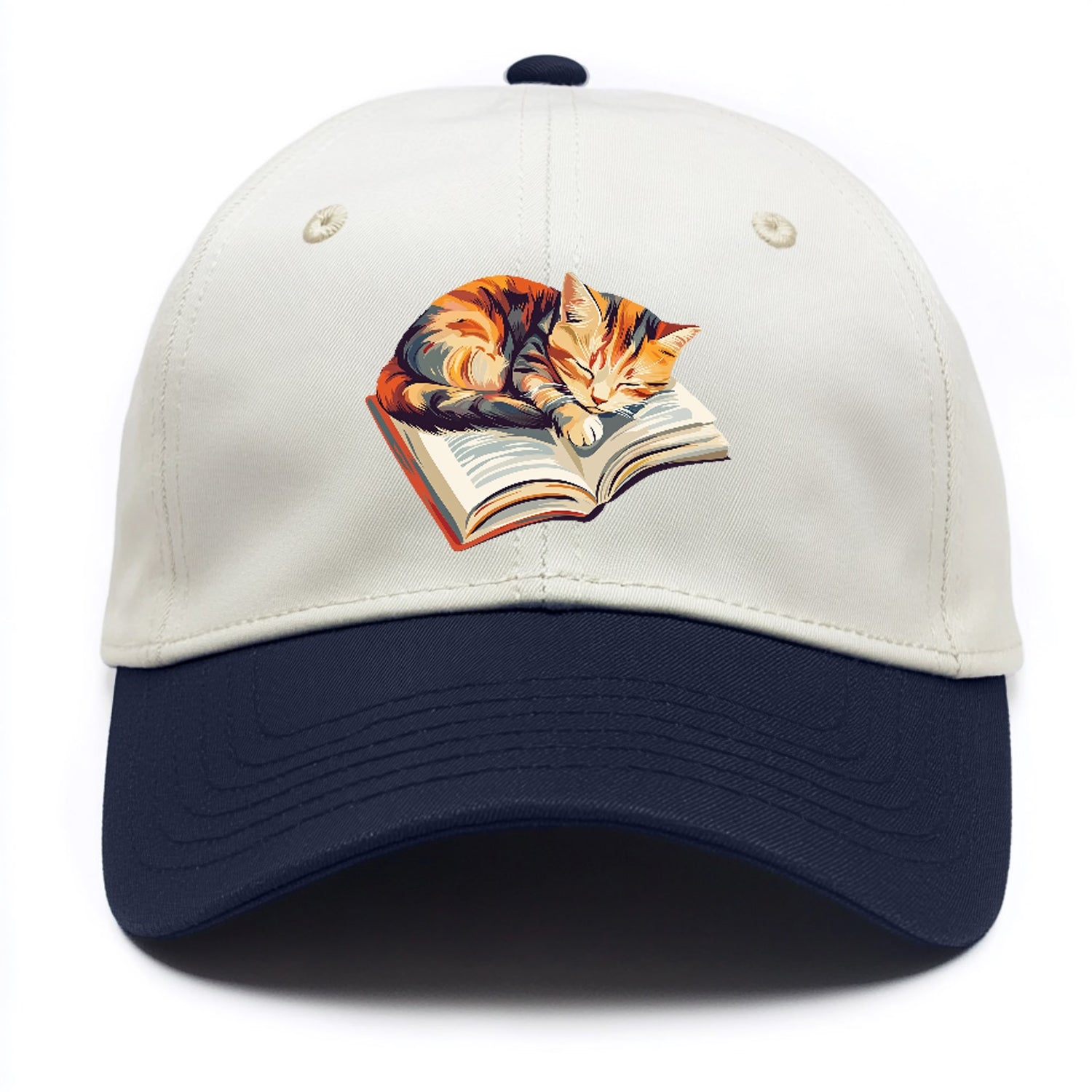 Cat Nap on Book Hat