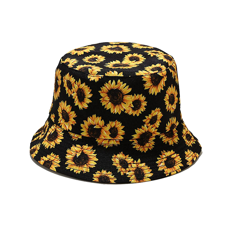 Pandaize Sombrero de cubo reversible con estampado unisex de doble cara 