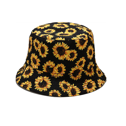 Pandaize Sombrero de cubo reversible con estampado unisex de doble cara 