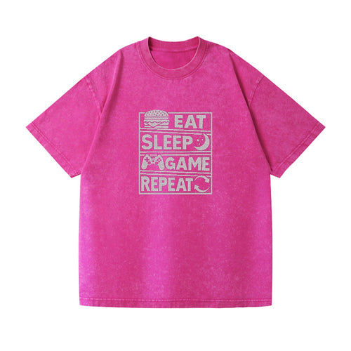 Eat Sleep Game Repeat Vintage T-shirt