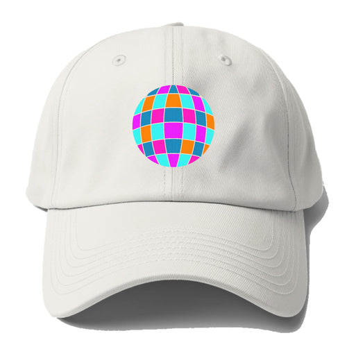 Retro 80s Disco Ball Baseball Cap For Big Heads