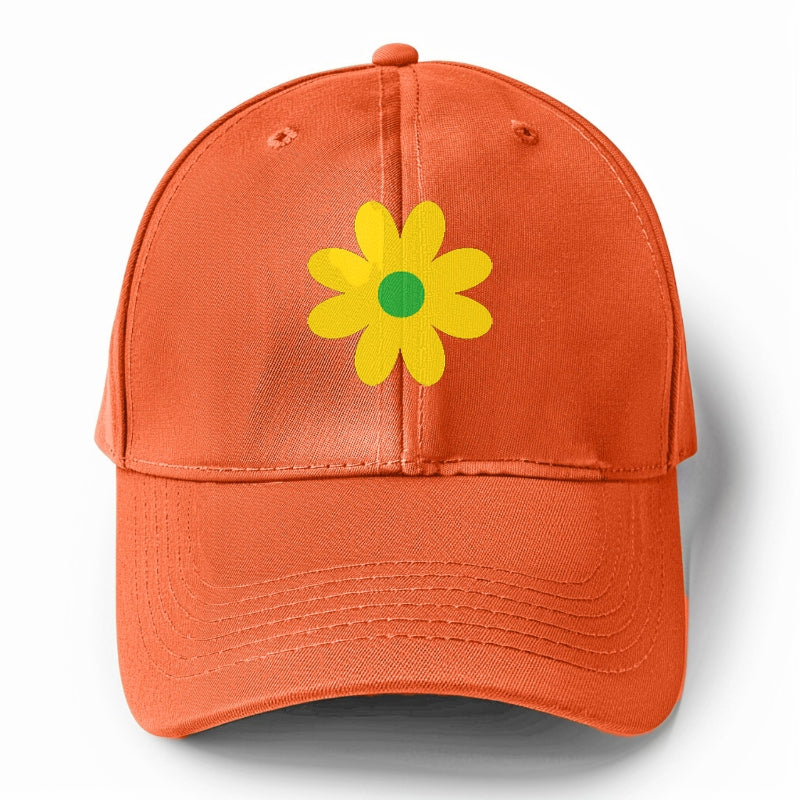 Retro 80s Flower Yellow Hat