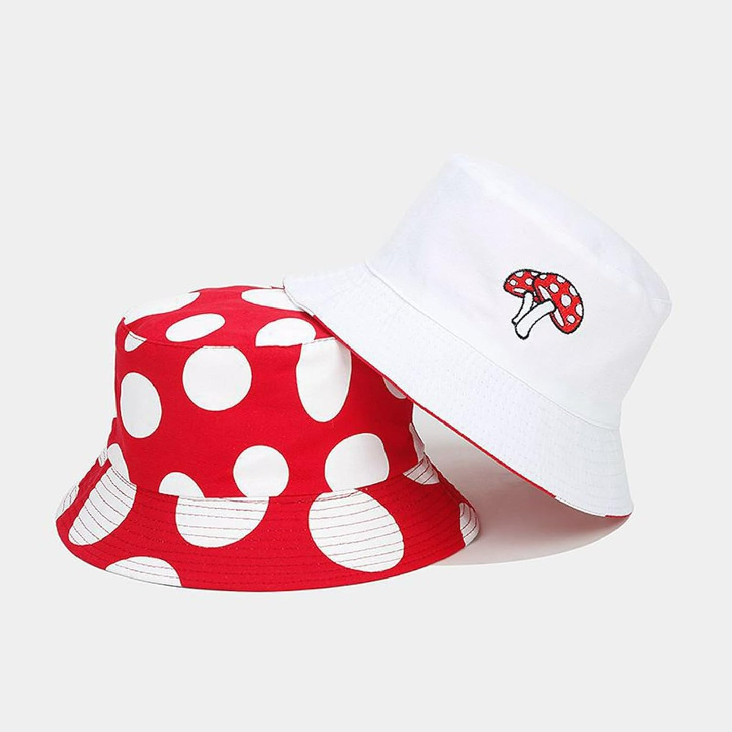 Pandaize Sombrero de cubo reversible con estampado unisex de doble cara 