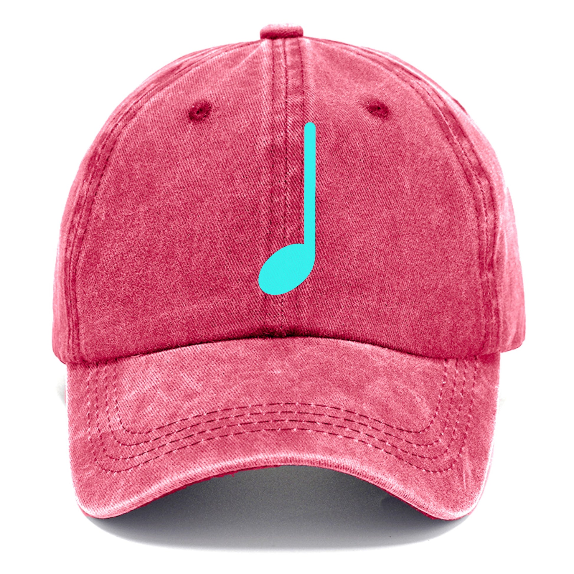 Retro 80s Music Note Blue Hat