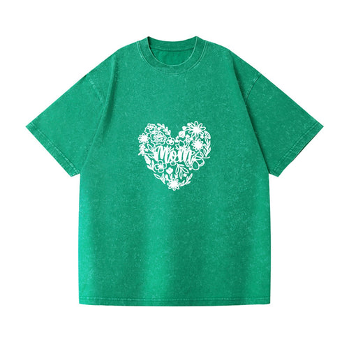Mom Floral Heart Vintage T-shirt