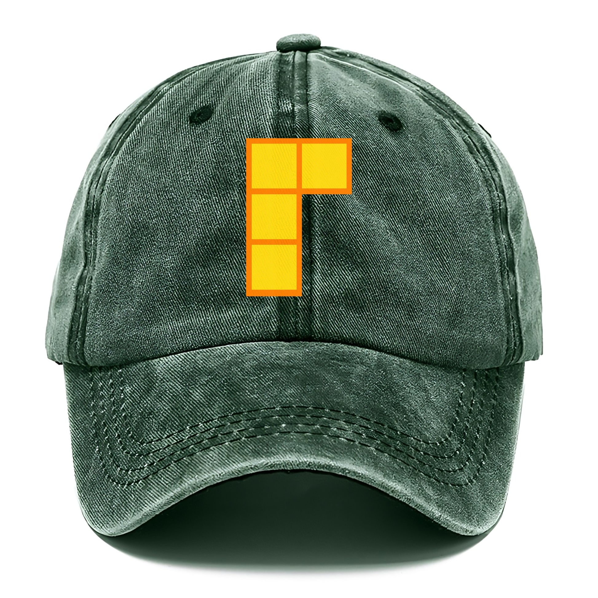 Retro 80s Tetris Blocks Orange Hat