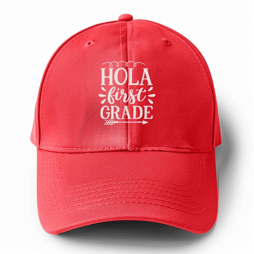 Hola First Grade Solid Color Baseball Cap