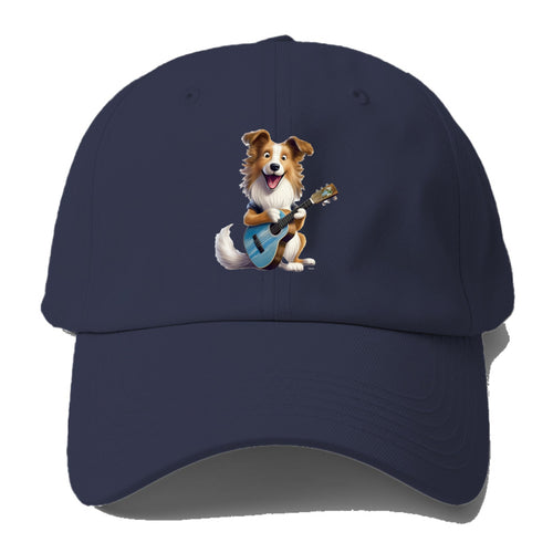 Shepherd Dog Playing A Guitar Baseball Cap For Big Heads