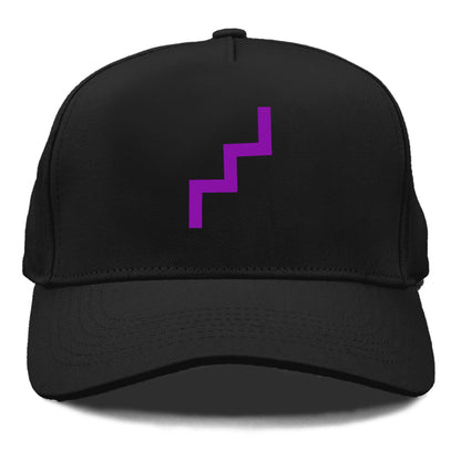 Retro 80s Zig Zag Purple Hat