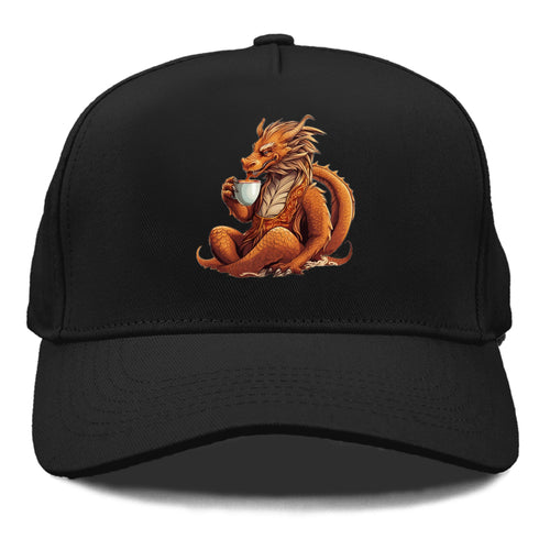 Dragon Drinking Coffee Cap