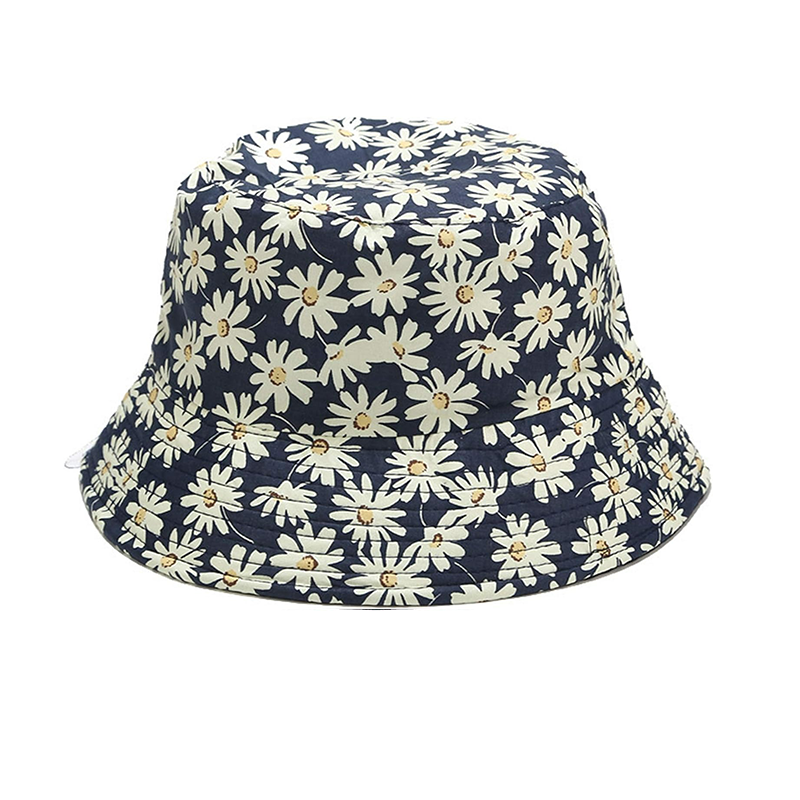 Pandaize Sombrero de cubo reversible con estampado unisex de doble cara 