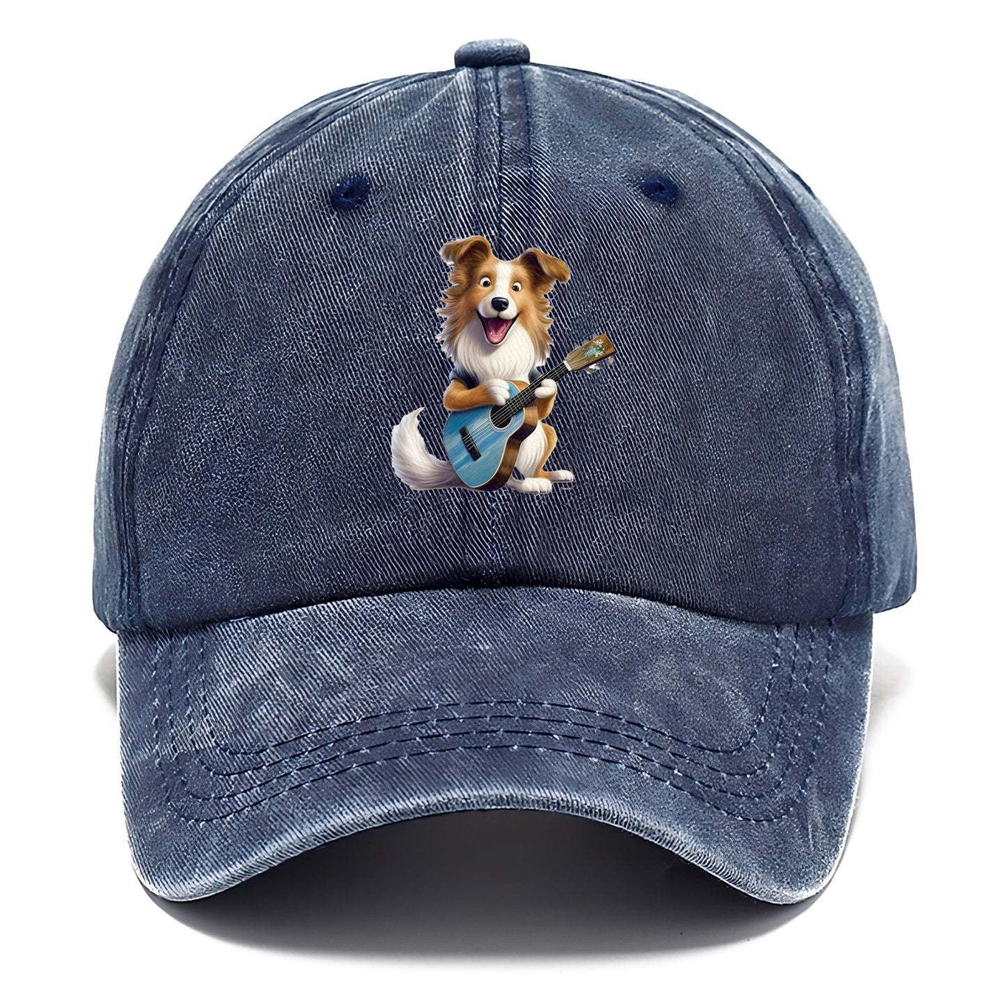 Shepherd Dog playing a guitar Hat