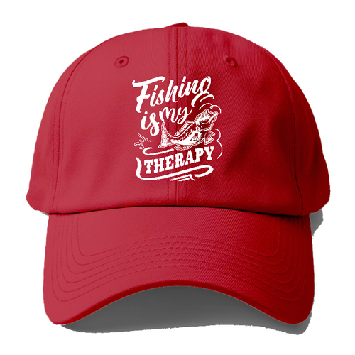 Fishing Is My Therapy Baseball Cap